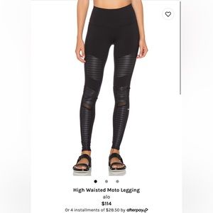 Alo Yoga Black High Waist Moto Leggings